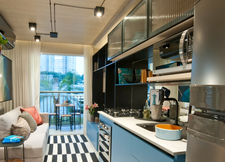 Cozinha com Living - 26 m² - Laguna 430